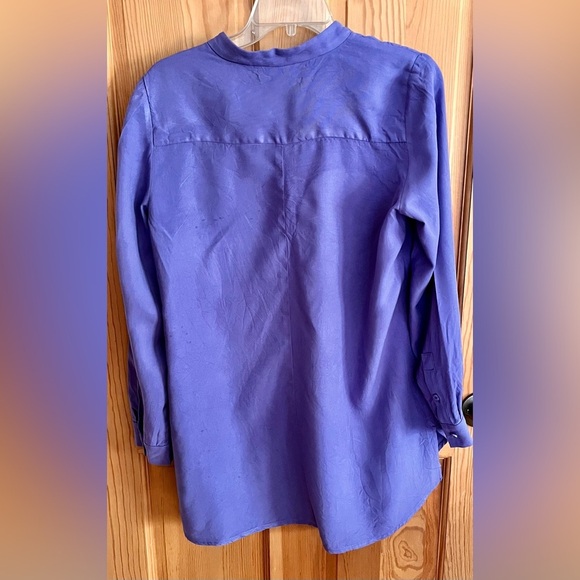 Soft Surroundings Periwinkle Purple Button-Up Blouse Size PM Tunic Flowy Gift - Picture 7 of 14